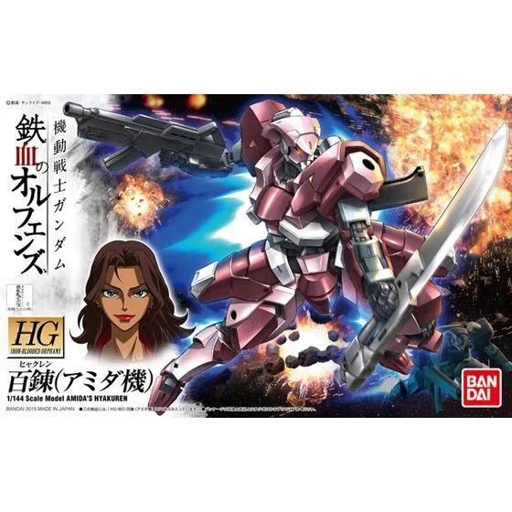 Bandai 1/144 HG 10 Hyakuren Amida Usegundam IBO Model Kit — official product photo 3