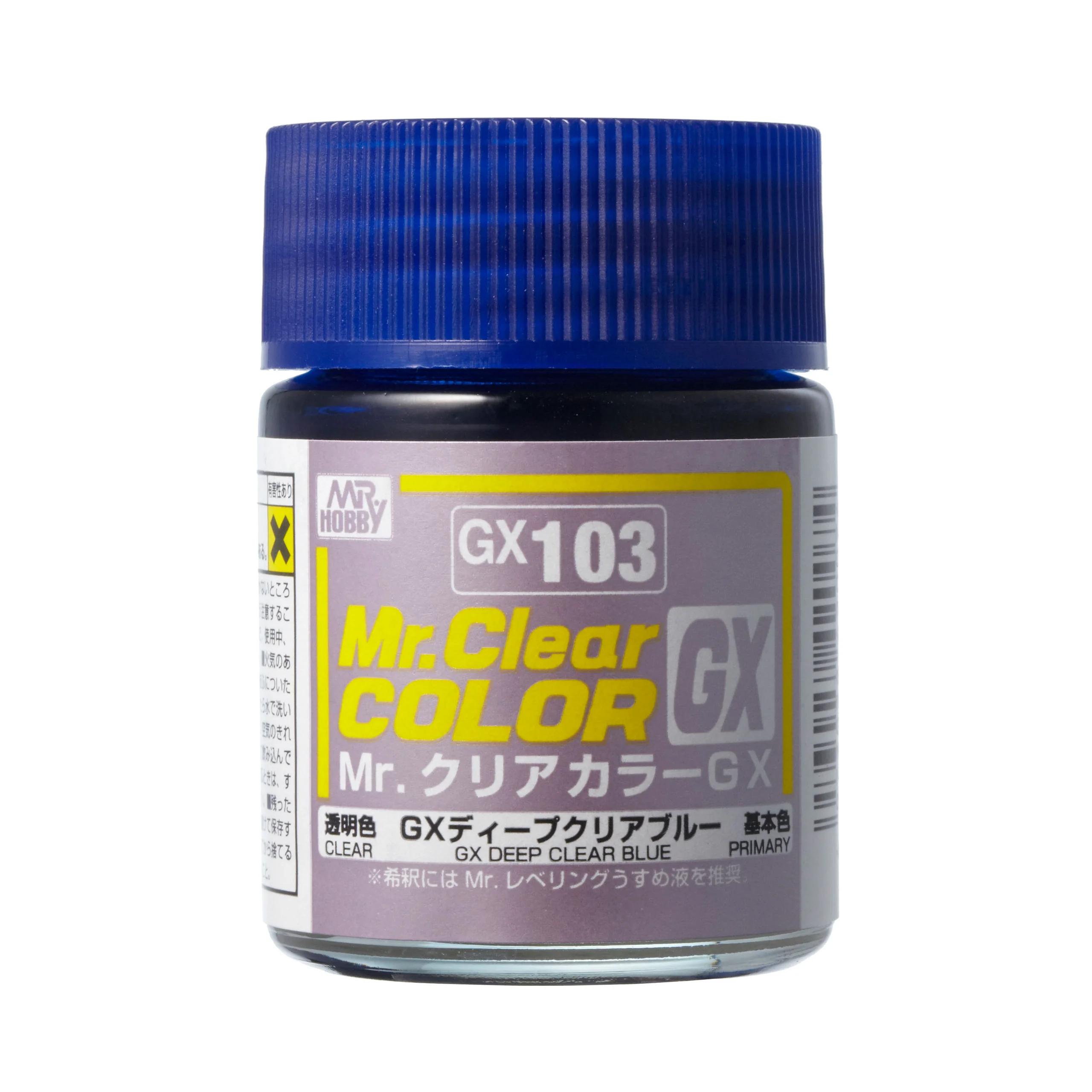 Mr. Hobby Mr. Color GX Deep Clear Blue (GX103) 18 ml — official product photo 1
