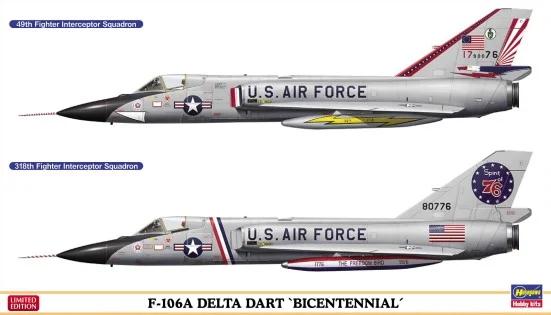 Hasegawa 1/72 F-106A Delta Dart Bicentennial 2pk Model Kit — box art