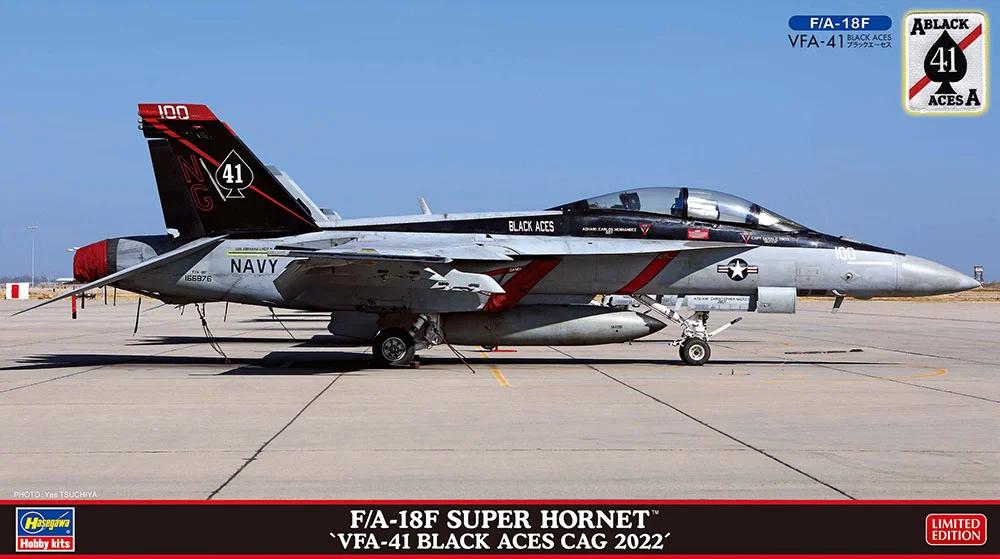 Hasegawa 1/72 A-18F F Super Hornet Black Aces Model Kit — official product photo 1