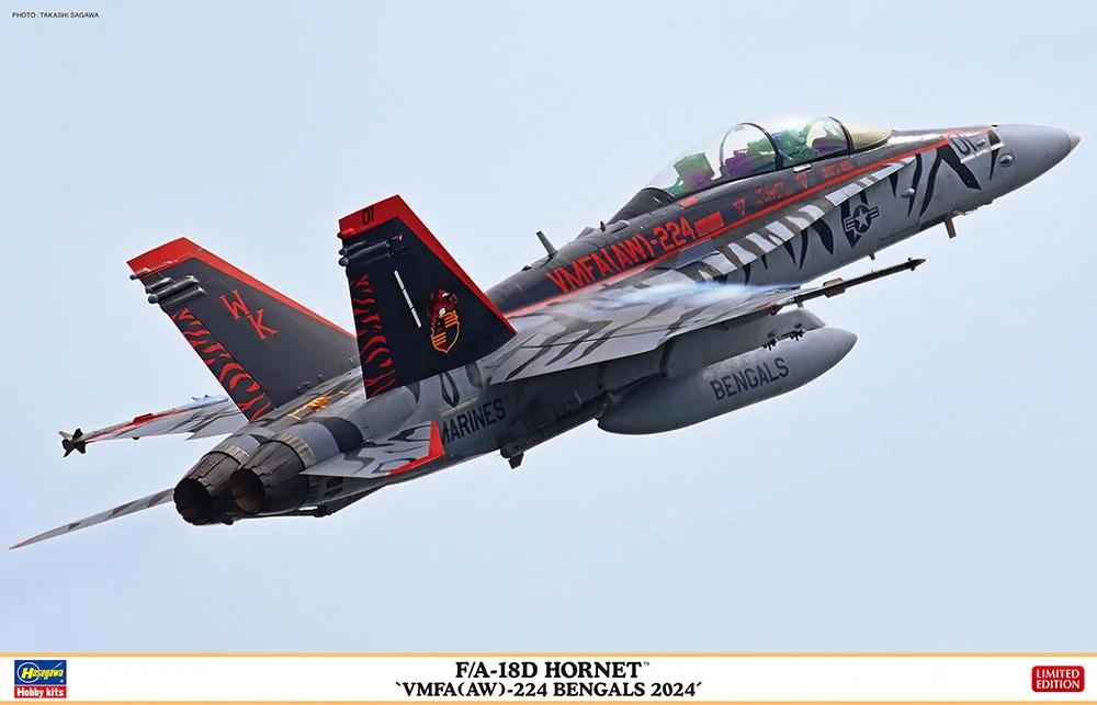 Hasegawa 1/48 A-18D F Hornet Vmfa-224 Bengals Model Kit — official product photo 1