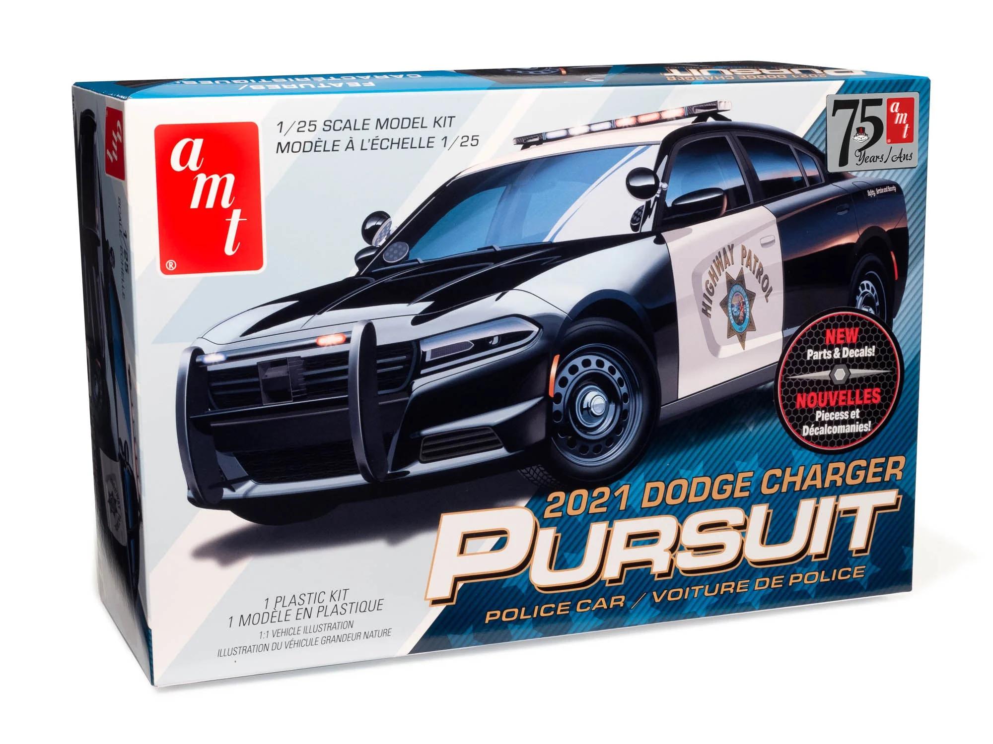 AMT 1/25 21 Dodge Charger Police Pursuit Model Kit — official product photo 1