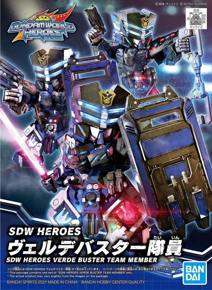 Bandai SD Heros Verde Buster Team Member Model Kit — box art