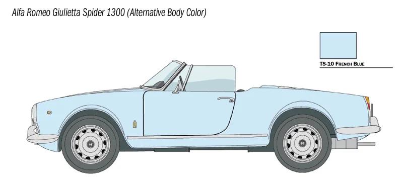 Italeri 1/24 Giulietta Spider 1600 Model Kit — official product photo 4