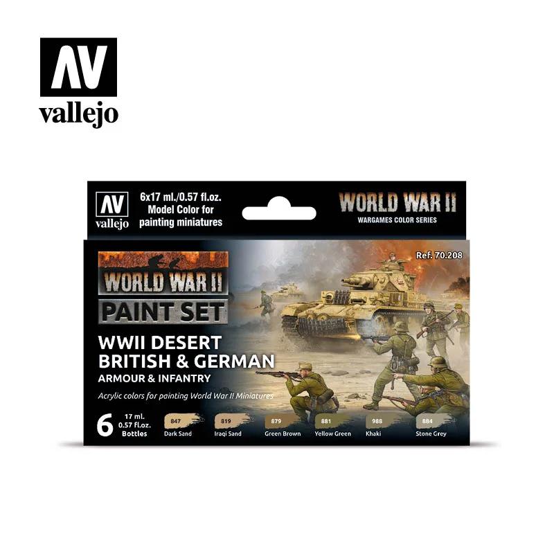 Vallejo Color Ww2 Desert Brit Ger Set 6 — product photo