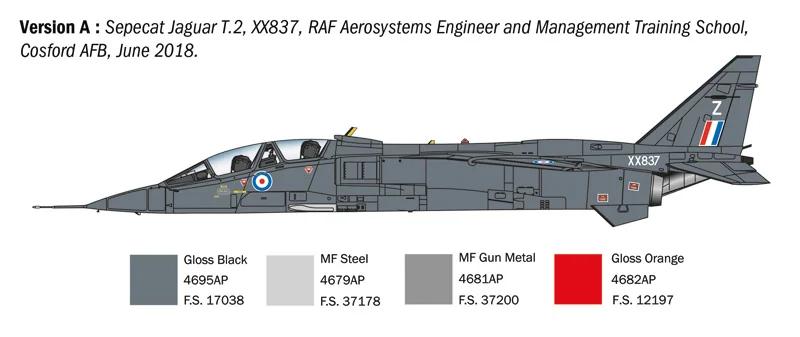 Italeri 1/72 Sepecat Jaguar T 2 RAF Trainer Model Kit — official product photo 3