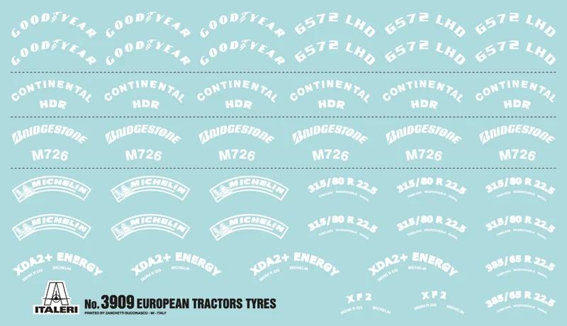 Italeri European Tractors Tires Rims Model Kit — official product photo 2