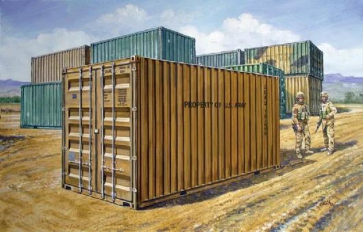Italeri 1/35 20 Military Container Model Kit — box art