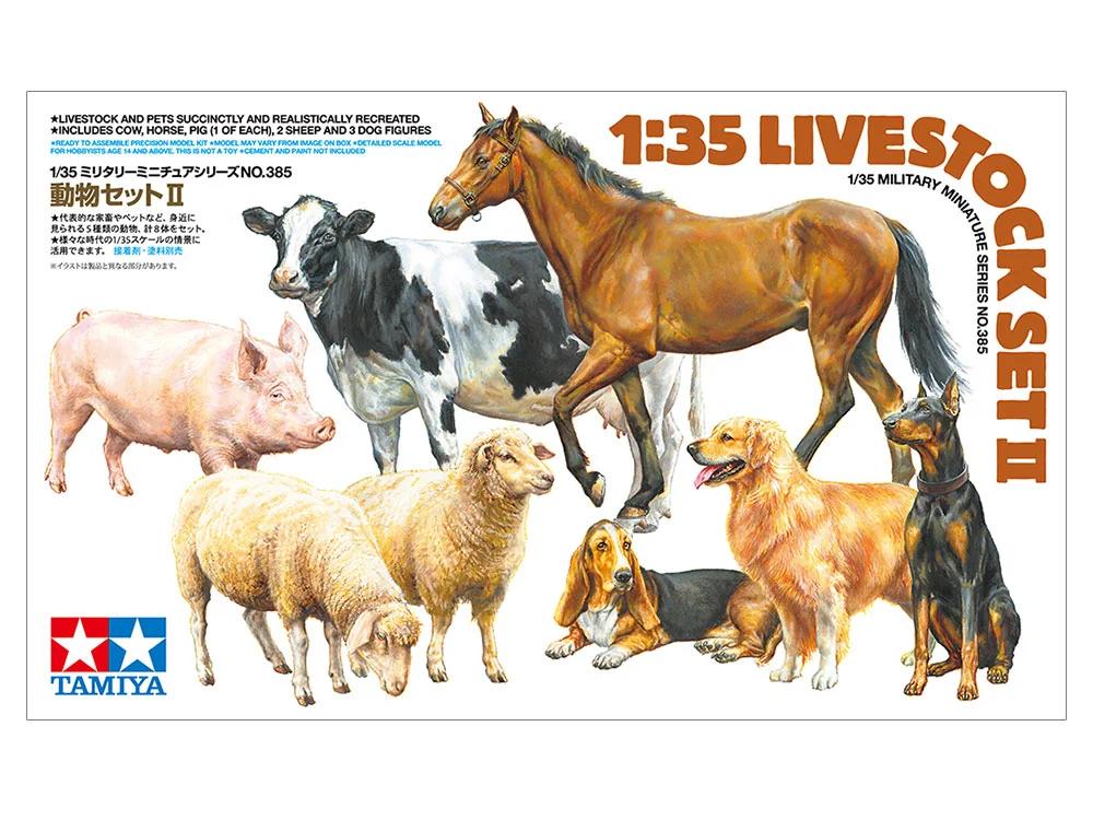 Tamiya 1/35 Livestock Set II Model Kit — official product photo 1