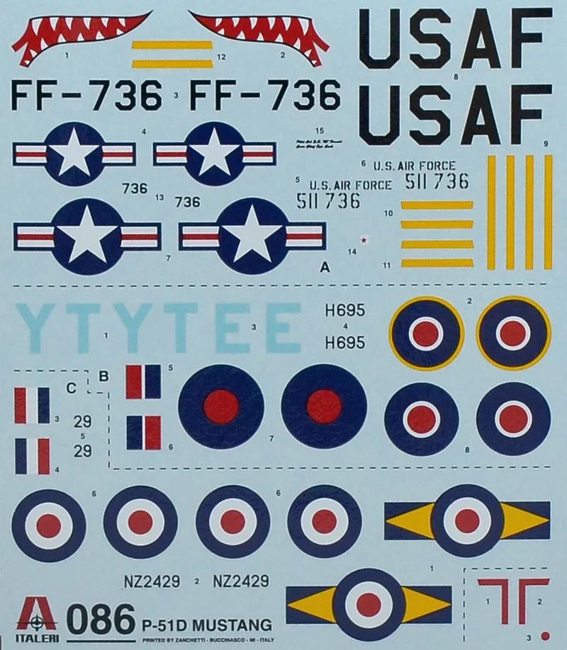 Italeri 1/72 F-51D Mustang Korea Model Kit — official product photo 2