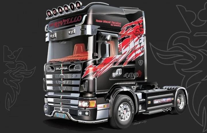 Italeri 1/24 Scania 164l Topclass Model Kit — box art