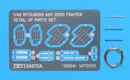 Tamiya 1/48 A6m Zero Detail Parts Set Model Kit — box art