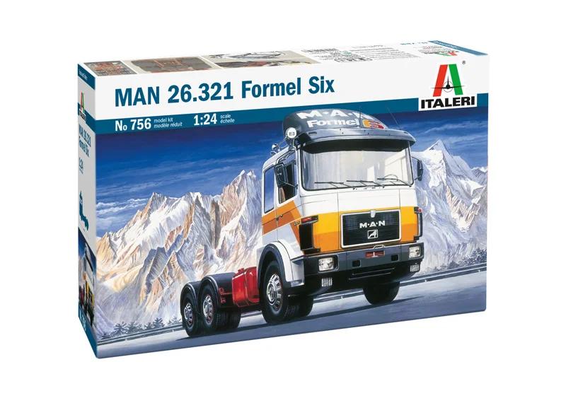 Italeri 1/24 Man 26 321 Formal Six Model Kit — official product photo 1