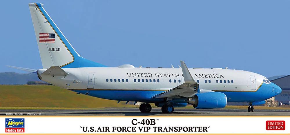 Hasegawa 1/200 C-40B USAF Vip Transporter Model Kit — official product photo 1