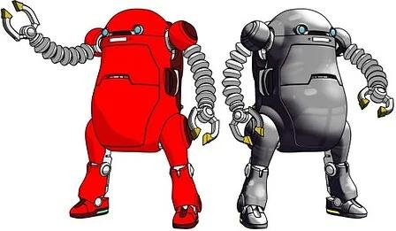 Hasegawa 1/35 Mechatrowego 20 Old Red Silver Model Kit — box art