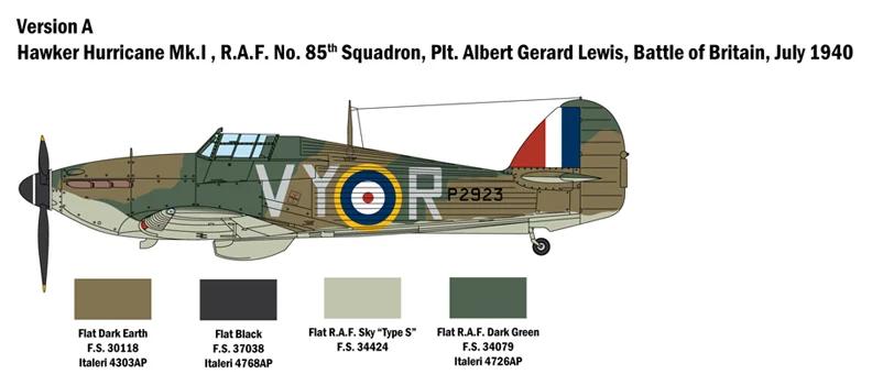 Italeri 1/48 Hurricane MK 1 Model Kit — official product photo 4