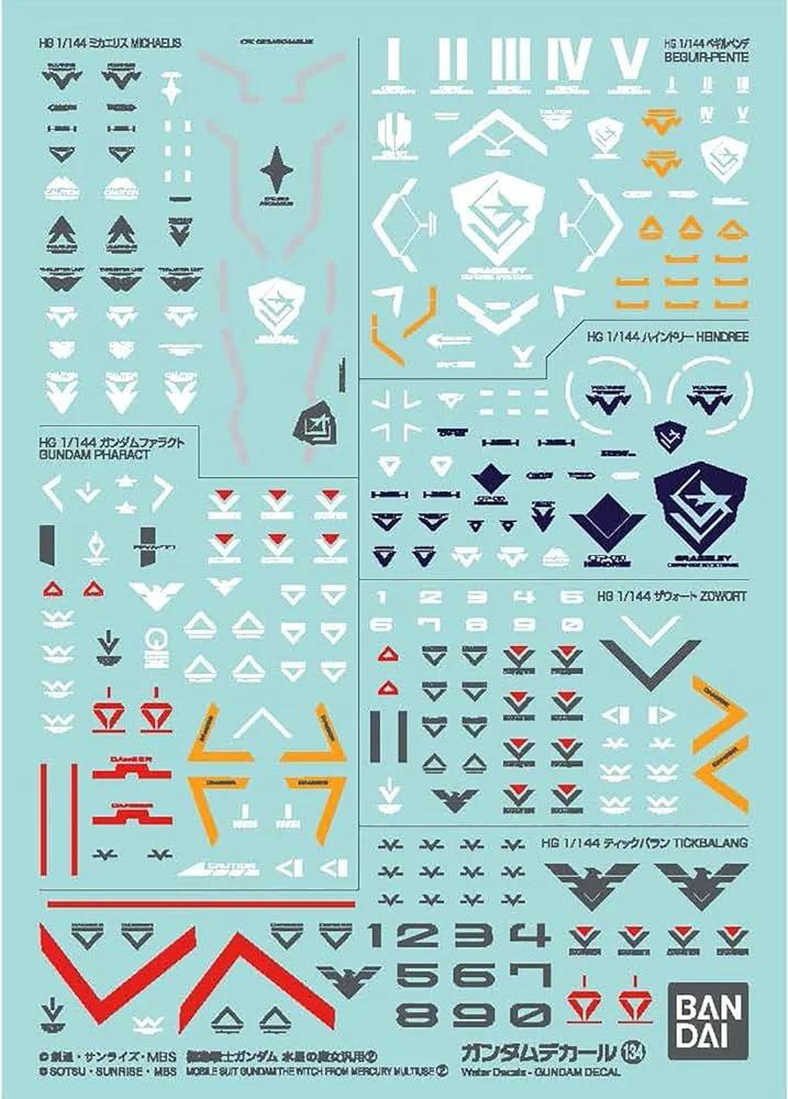 Bandai GD-134 Vfm Decal — product photo