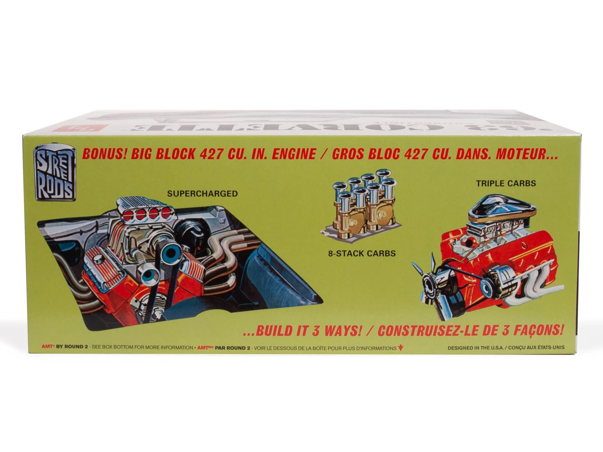 AMT 1/25 63 Chevy Corvette Convertible Model Kit — official product photo 2