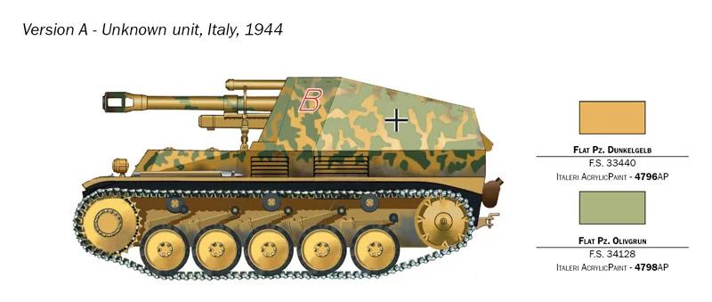Italeri 1/72 SD Kfz 124 Wespe 10 5cm Model Kit — official product photo 4