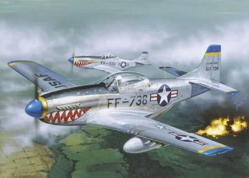 Italeri 1/72 F-51D Mustang Korea Model Kit — box art