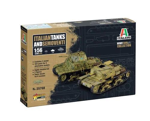 Italeri 1/56 Italian Tanks Semoventi Model Kit — box art