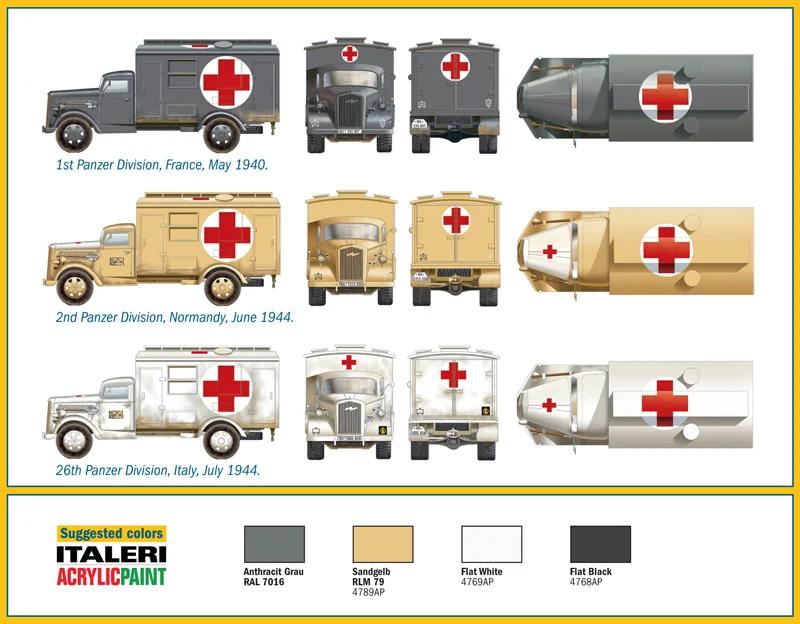 Italeri 1/72 Kfz 305 Ambulance Model Kit — official product photo 4