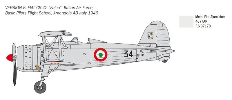 Italeri Fiat Cr42 Falco Battle Britain 48 Model Kit — official product photo 6