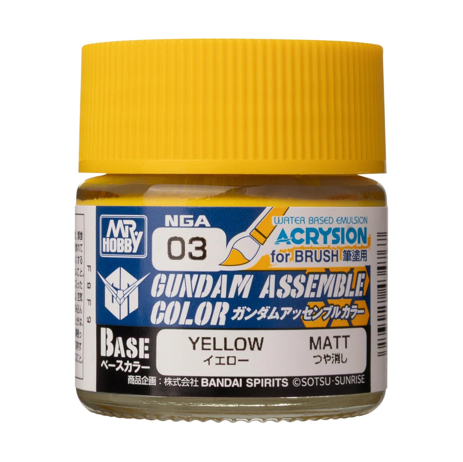 Mr. Hobby Gundam Assemble Color Yellow (NGA03) 10 ml — official product photo 1