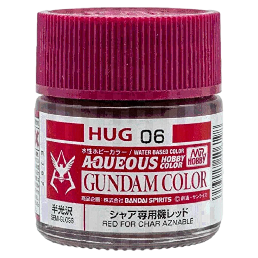 Mr. Hobby Aqueous Gundam Color HUG06 Red for Char Aznable (Semi-Gloss) 10ml — product photo