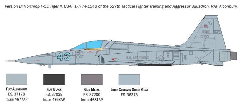 Italeri 1/48 F-5E Tiger II Model Kit — official product photo 4
