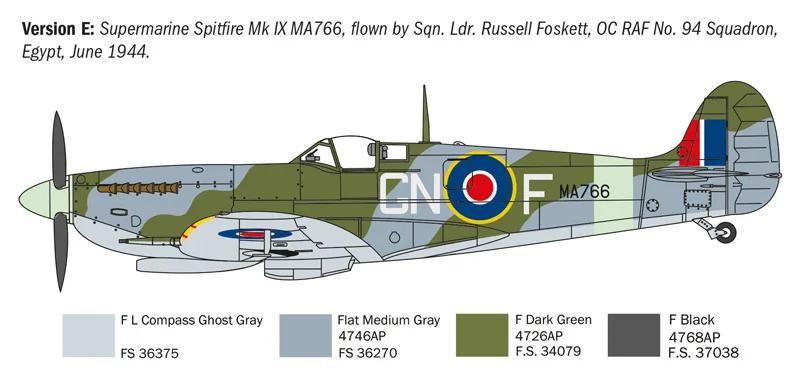 Italeri Spitfire MK 5 6 Aces Model Kit — official product photo 5