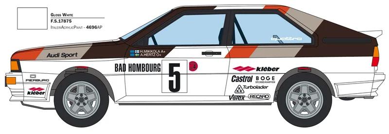 Italeri 1/24 Audi Quattro Rally Model Kit — official product photo 3