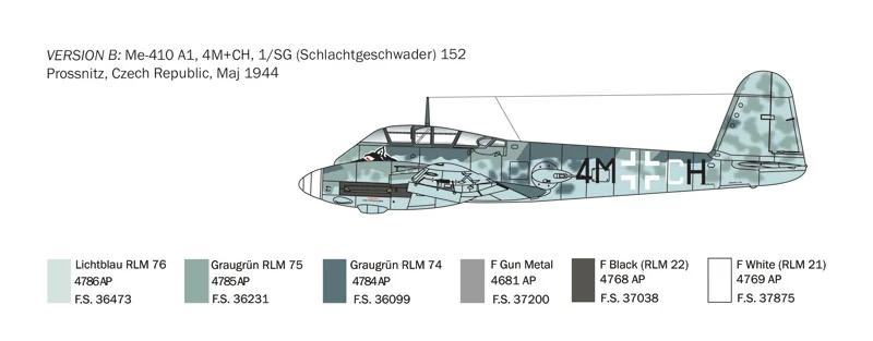 Italeri 1/72 Me410 Hornisse Fighter Model Kit — official product photo 5