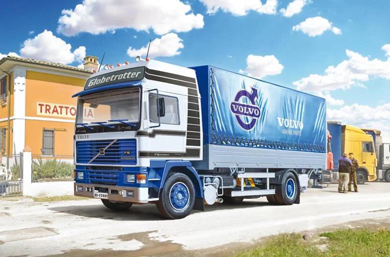 Italeri Volvo F16 Globetrotter Canvas W Lift1 25 Model Kit — box art
