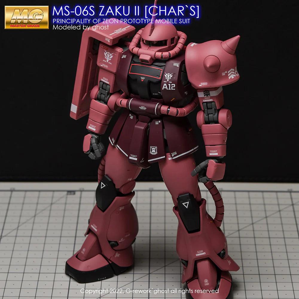 G-Rework 1/100 MG Char’s Zaku II 2.0 Custom Decals — product photo